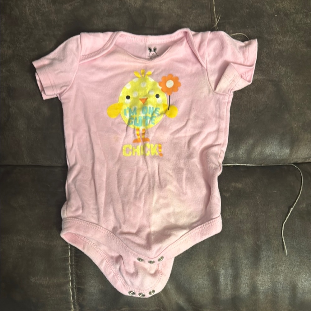 Cute Pink Chick Bodysuit for Kids